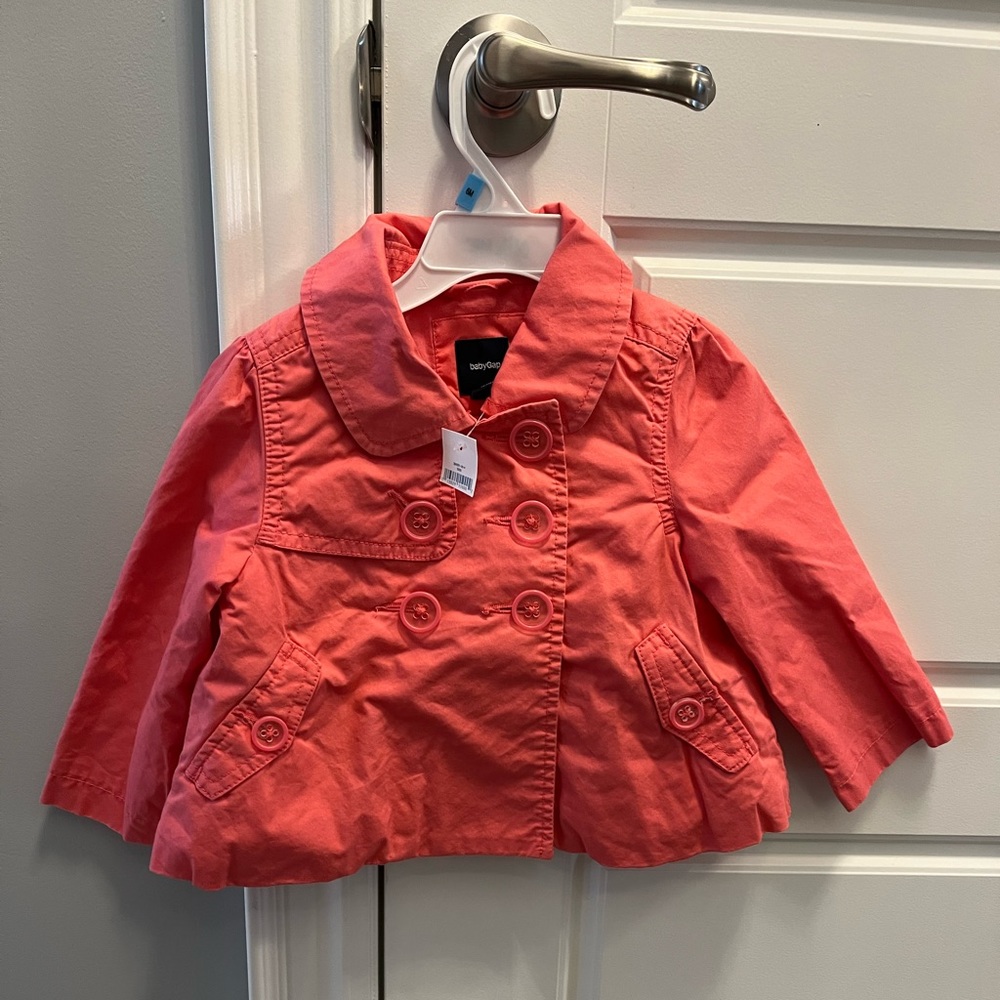 Baby gap pink girls spring jacket 18-24M NWT ret $115